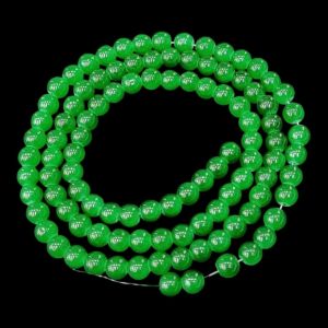 8mm, Glass Beads, Round, Dark Green
