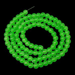 8mm, Glass Beads, Round, Parrot Green 
