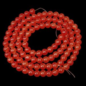 8mm, Glass Beads, Round, Orange