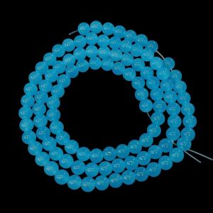 8mm, Glass Beads, Round, Light Blue