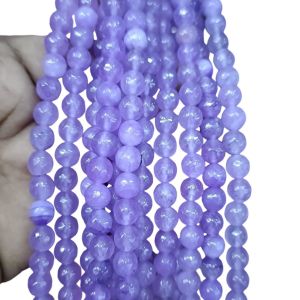 Agate Beads, Round, 8mm,Lavender
