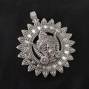 Antique Silver Metal Pendant,Divine