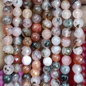 Agate Beads, Round, 6mm,Double Shade,White