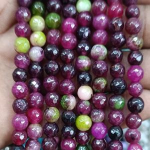 Agate Beads, Round, 6mm,Double Shade,Grape