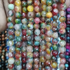 Agate Beads, Round, 6mm,Double Shade,Multicolor