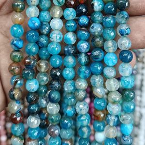 Agate Beads, Round, 6mm,Double Shade,Multicolor