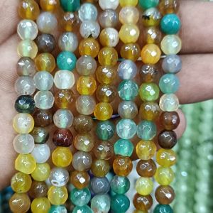 Agate Beads, Round, 6mm,Double Shade,Multicolor