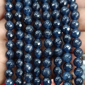Agate Beads, Round, 6mm,Royal Blue