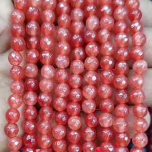 Agate Beads, Round, 6mm,Red