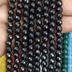 Agate Beads, Round, 6mm,Black