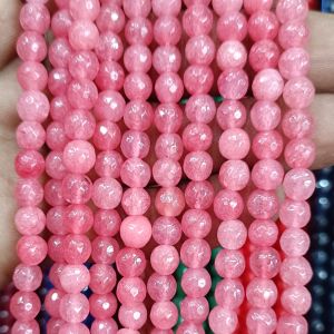 Agate Beads, Round, 6mm,Baby Pink
