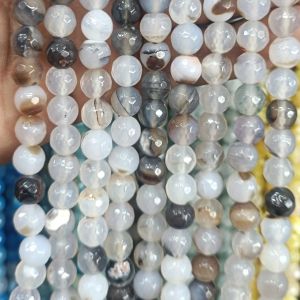 Agate Beads, Round, 8mm,Double color,White and Black