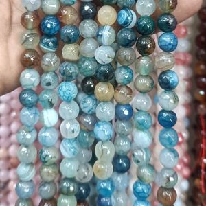 Agate Beads, Round, 8mm,Double color,Multicolor