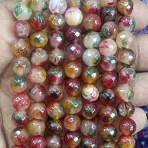 Agate Beads, Round, 8mm,Double color,Multicolor