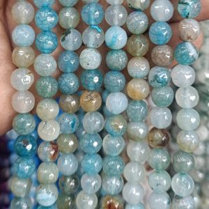 Agate Beads, Round, 8mm,Double color,Multicolor
