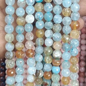 Agate Beads, Round, 8mm,Double color,Multicolor