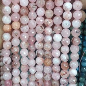 Agate Beads, Round, 8mm,Double color,Pink