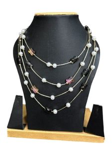 Fancy Pearl Necklace, 4 in 1 Necklace,Cream
