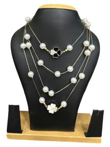Fancy Pearl Necklace, 4 in 1 Necklace,Cream