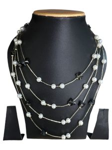 Fancy Pearl Necklace, 4 in 1 Necklace,Cream 