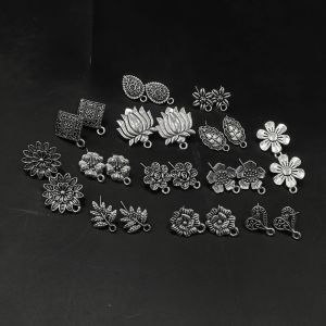 Antique Silver Studs, Assorted, Pack Of 13 Pairs