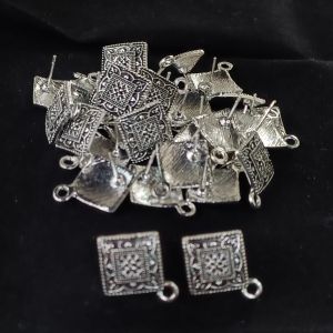 Earstud Post - Antique Silver,Diamond, Pack Of 5 Pairs