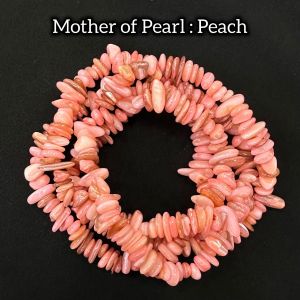 Mother of Pearl Chip Beads 5 6mm Peach