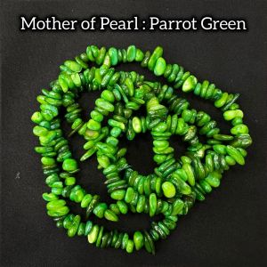 Mother of Pearl Chip Beads, 5 -6mm,Parrot Green