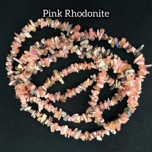 Natural Gemstone Chip Beads,3-4 mm,Pink Rhodonite