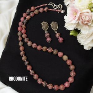 Gemstone Neklace , Rhodonite                                                                                                                          