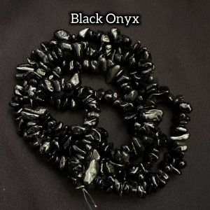 Natural Gemstone Chip Beads,Black Onyx