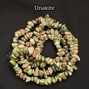 Natural Gemstone Chip Beads,Unakite