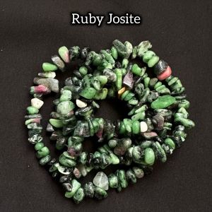 Natural Gemstone Chip Beads,Ruby Josite