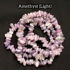 Natural Gemstone Chip Beads,Light Amethyst