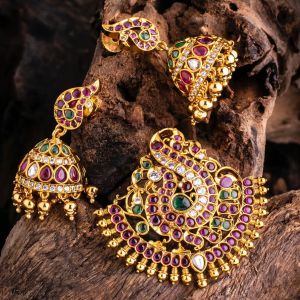 Kemp Pendant,Pink with Earrings