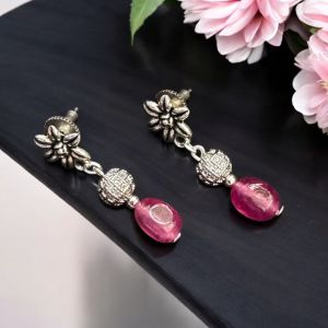 Quartz Earrings,Ruby