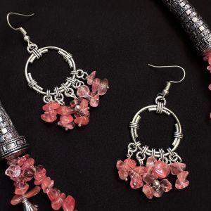 Fashion Earrings,Strawberry Quartz