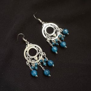 Fashion Agate Earrings,Blue