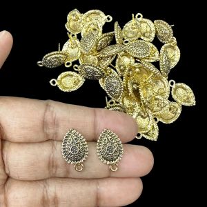 Earstud Post - Antique Gold,Drop, Pack Of 5 Pairs