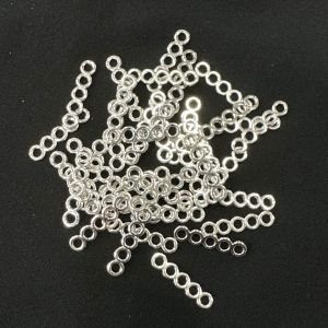 Connector, Slice bar, 5 hole, Silver,Pack of 25 grms