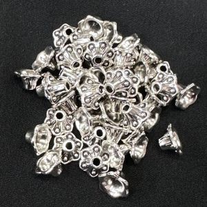 Antique Silver Spacer Bead Cap Cone Flower pack of 25 grms