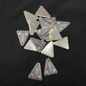 Antique Silver Connector, 5 hole, Triangle shape