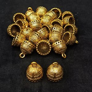 Oxidised Gold Jhumka Frame,Pack of 5 pairs