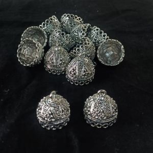 Oxidised Silver Jhumka Frame,Pack of 5 pairs
