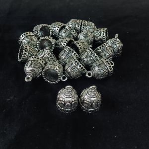 Oxidised Silver Jhumka Frame,Pack of 5 pairs