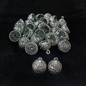 Oxidised Silver Jhumka Frame,Pack of 5 pairs