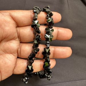 Crystals, Butterfly shape,Black,Pack of 20 pieces