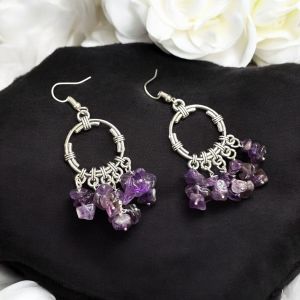 Gemstone Danglers,Amethyst