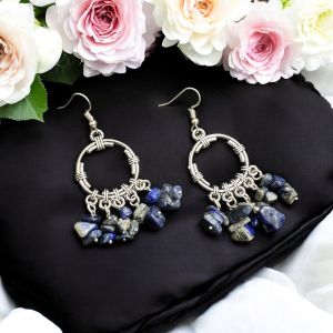 Gemstone Danglers,Lapis Lazuli