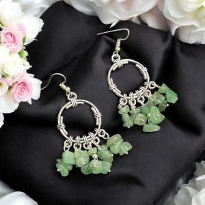 Gemstone Danglers,Green Aventurine